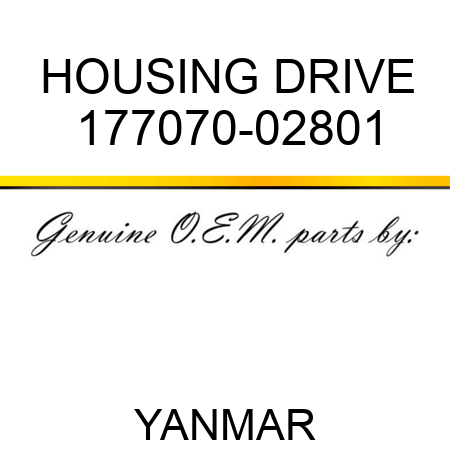 HOUSING, DRIVE 177070-02801