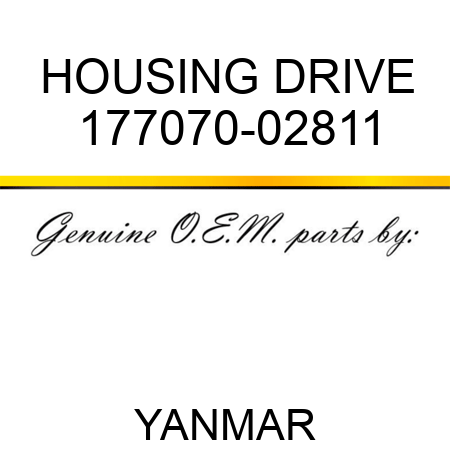 HOUSING, DRIVE 177070-02811