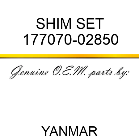 SHIM SET 177070-02850