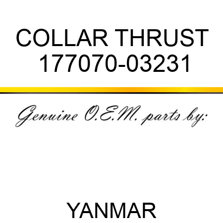 COLLAR, THRUST 177070-03231