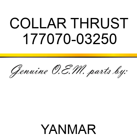 COLLAR, THRUST 177070-03250