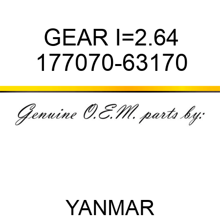 GEAR, I=2.64 177070-63170
