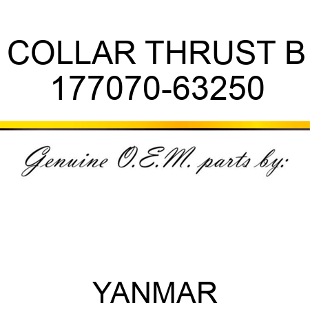 COLLAR, THRUST B 177070-63250