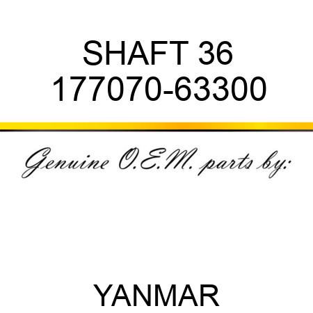 SHAFT, 36 177070-63300