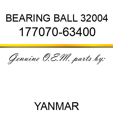 BEARING, BALL 32004 177070-63400