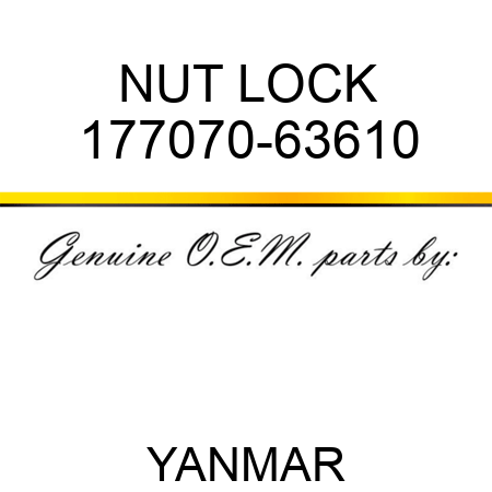 NUT, LOCK 177070-63610