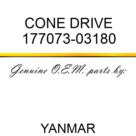 CONE, DRIVE 177073-03180