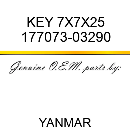 KEY, 7X7X25 177073-03290