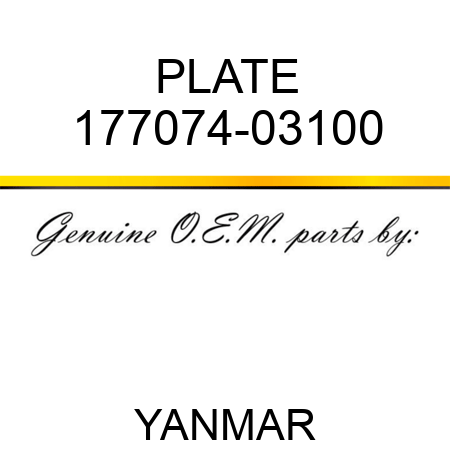 PLATE 177074-03100