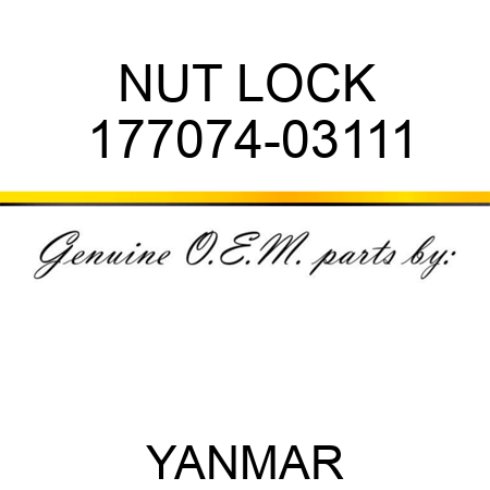 NUT, LOCK 177074-03111