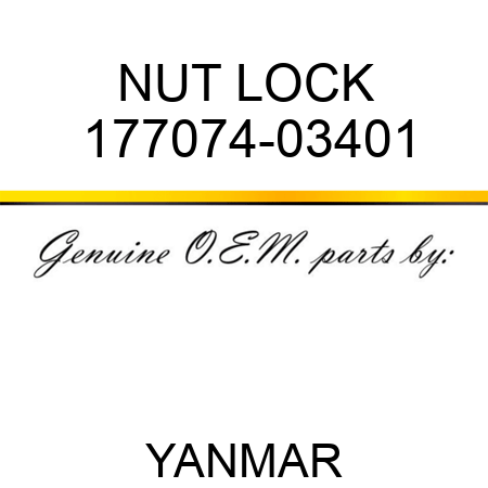 NUT, LOCK 177074-03401