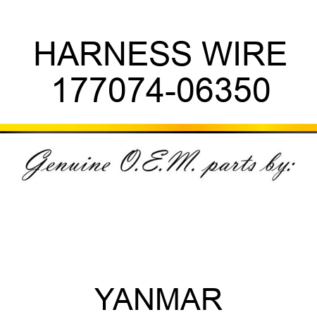 HARNESS, WIRE 177074-06350
