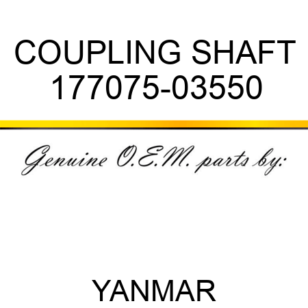 COUPLING, SHAFT 177075-03550