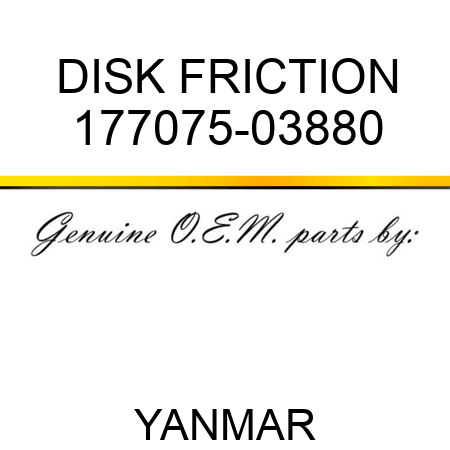 DISK, FRICTION 177075-03880