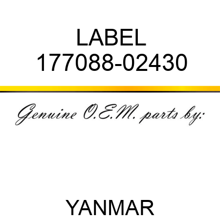 LABEL 177088-02430