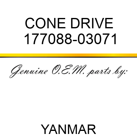 CONE, DRIVE 177088-03071