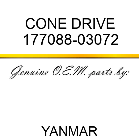 CONE, DRIVE 177088-03072