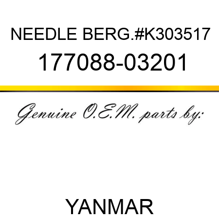 NEEDLE BERG.#K303517 177088-03201