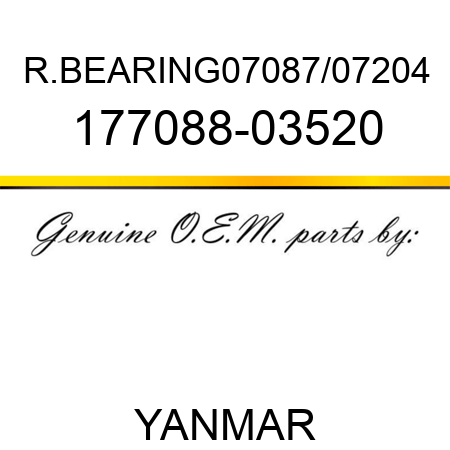 R.BEARING07087/07204 177088-03520