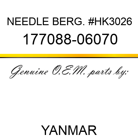 NEEDLE BERG. #HK3026 177088-06070