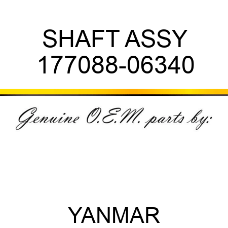 SHAFT ASSY 177088-06340
