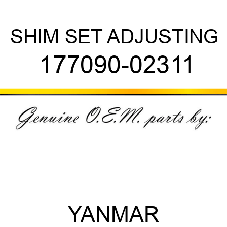 SHIM SET, ADJUSTING 177090-02311
