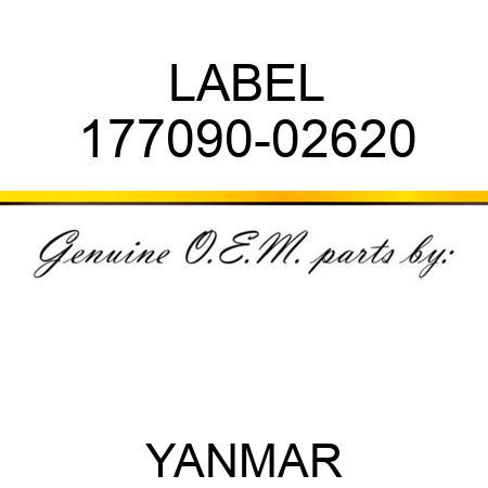 LABEL 177090-02620