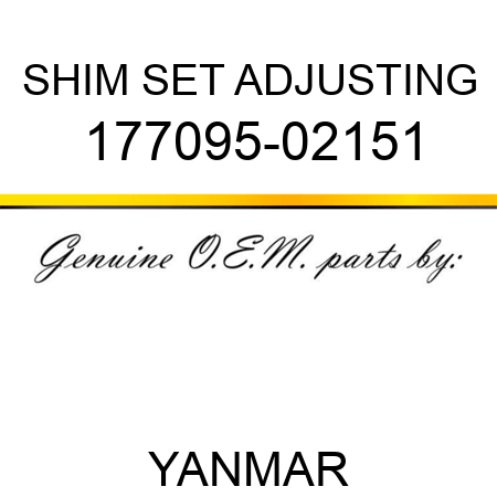 SHIM SET, ADJUSTING 177095-02151