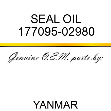 SEAL, OIL 177095-02980