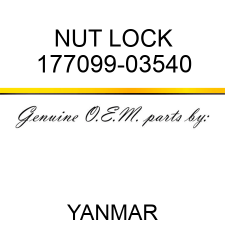 NUT, LOCK 177099-03540