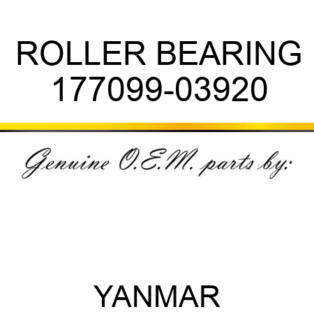 ROLLER BEARING 177099-03920