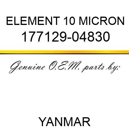 ELEMENT, 10 MICRON 177129-04830