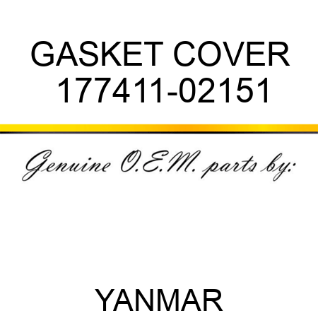 GASKET, COVER 177411-02151