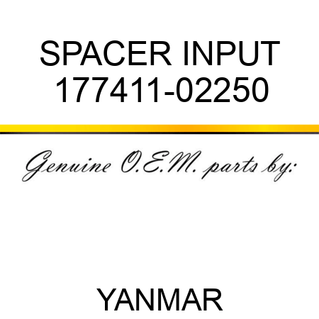 SPACER, INPUT 177411-02250