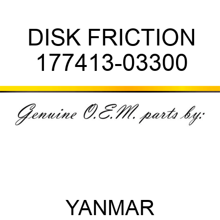 DISK, FRICTION 177413-03300