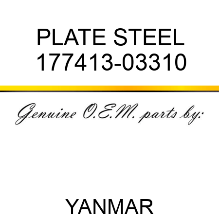 PLATE, STEEL 177413-03310