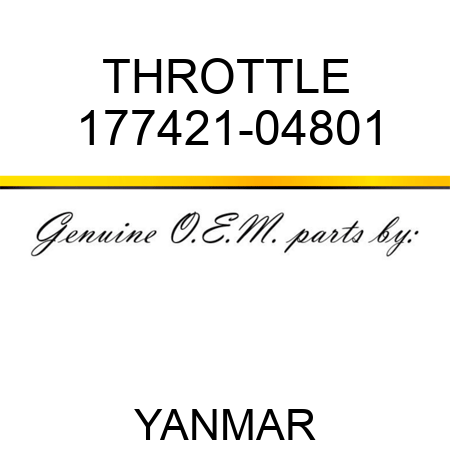 THROTTLE 177421-04801