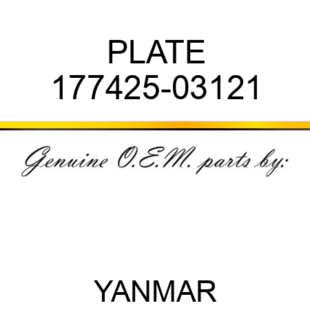 PLATE 177425-03121