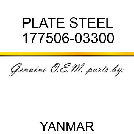 PLATE, STEEL 177506-03300