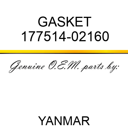 GASKET 177514-02160