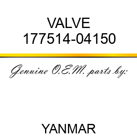 VALVE 177514-04150