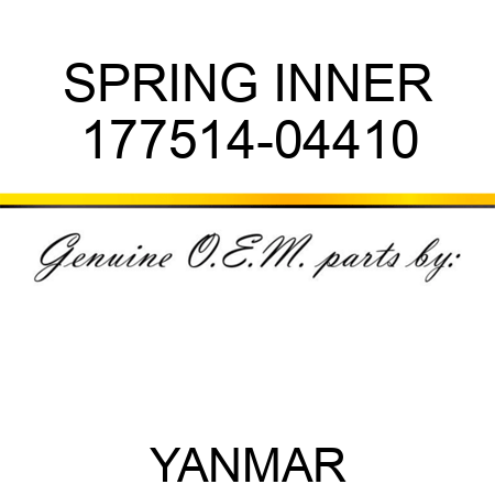 SPRING, INNER 177514-04410