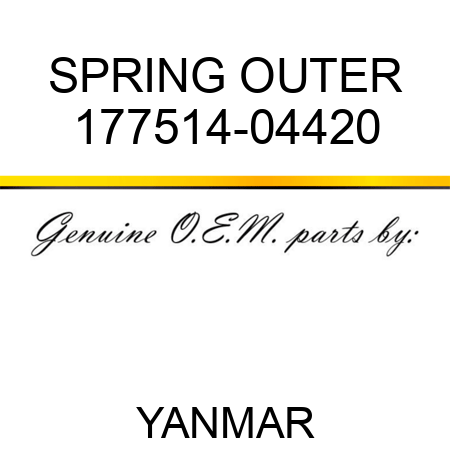 SPRING, OUTER 177514-04420
