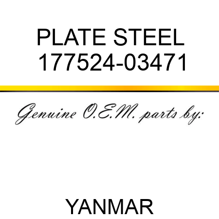 PLATE, STEEL 177524-03471