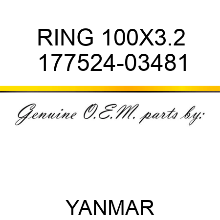 RING, 100X3.2 177524-03481