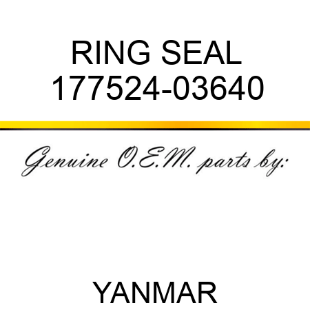 RING, SEAL 177524-03640