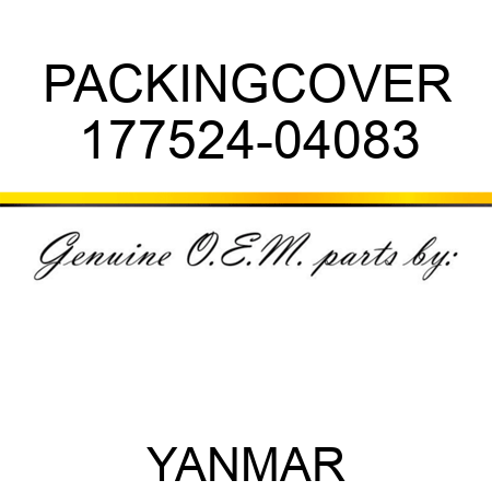 PACKING,COVER 177524-04083