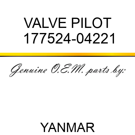 VALVE, PILOT 177524-04221