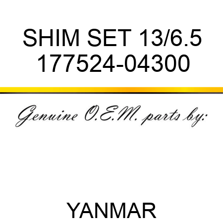 SHIM SET, 13/6.5 177524-04300