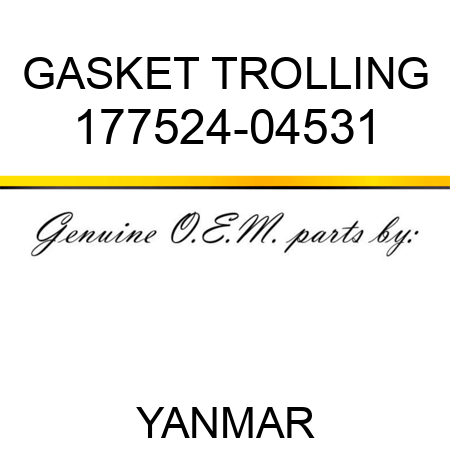 GASKET, TROLLING 177524-04531
